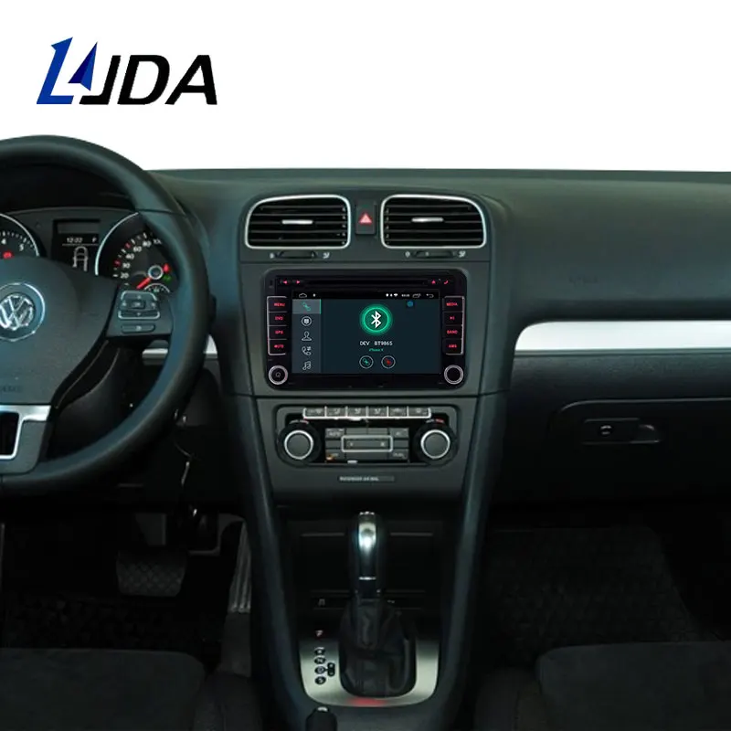 Best LJDA 2 Din Android 9.0 Car Radio For Skoda Seat Volkswagen VW Passat b7 POLO GOLF 5 Car Multimedia Stereo Auto Audio GPS DVD IPS 5