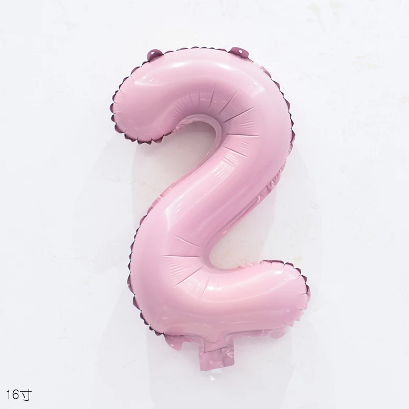 16 дюймов светильник розовый синий тонкий номер фольгированные гелиевые шары шарики для День Рождения вечерние свадебные Декор воздушные балоны события вечерние принадлежности - Цвет: Pink 2