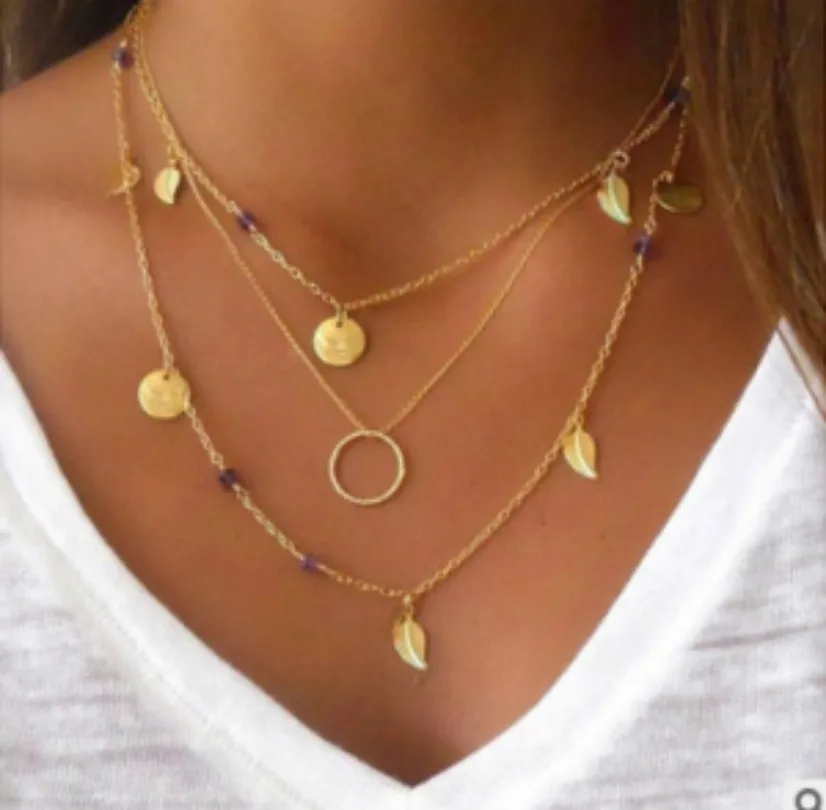 Женское многослойное ожерелье с подвеской бусиной|jewelry magazine|jewelry gift boxes for