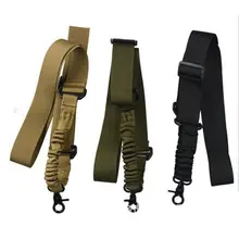 Arma de náilon estilingue ajustável tático único ponto bungee rifle cintos arma airsoft sling caça exército verde preto cinta arma