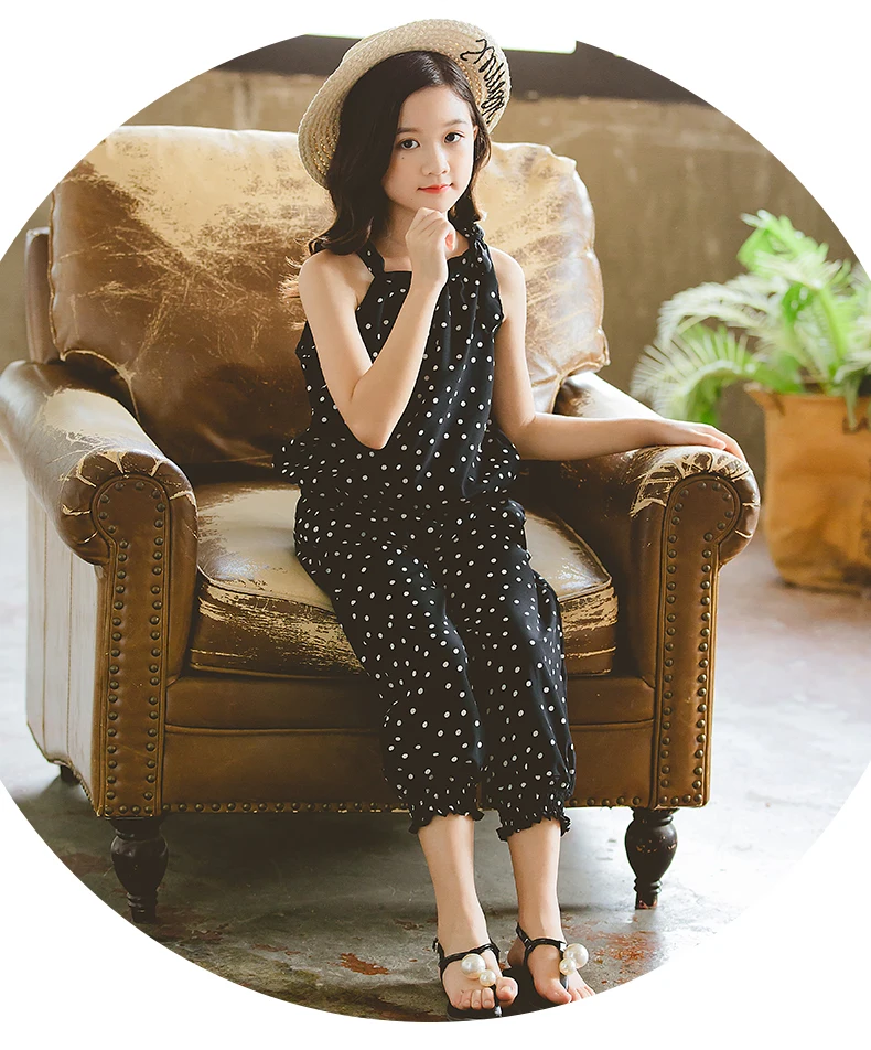 2019 Summer Polka Dot Girls Clothes Set_09