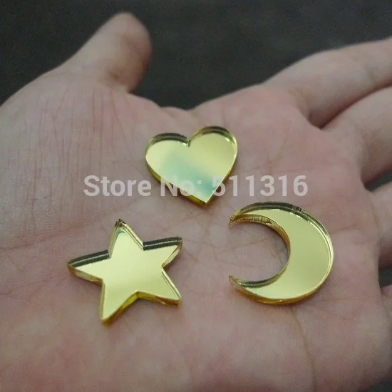 

AS-1 Acrylic laser DIY Accessories 2cm moon star heart accessories