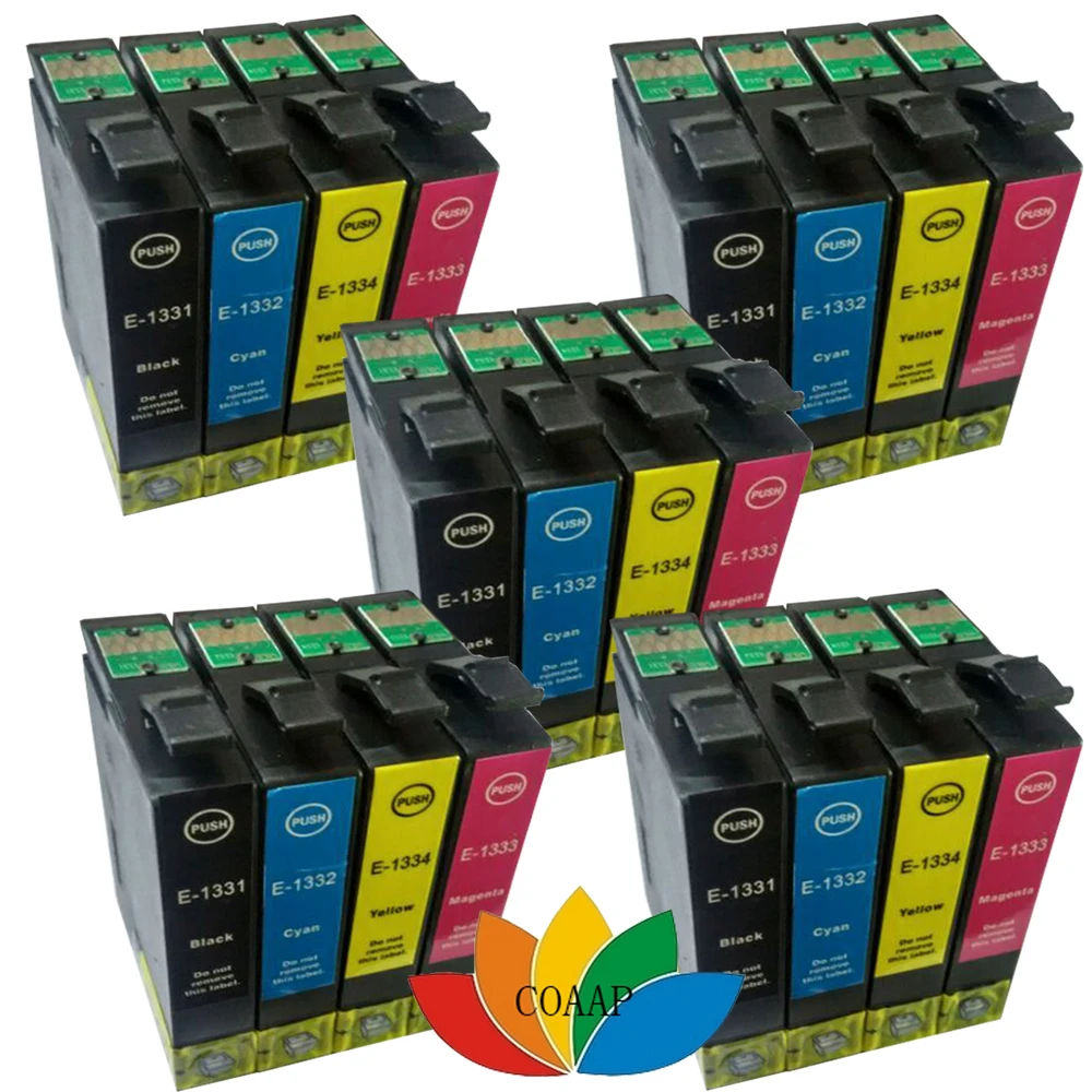 20x совместимый чернильный T133 133 картридж для принтера Epson N11 NX130 NX420 325 525 |
