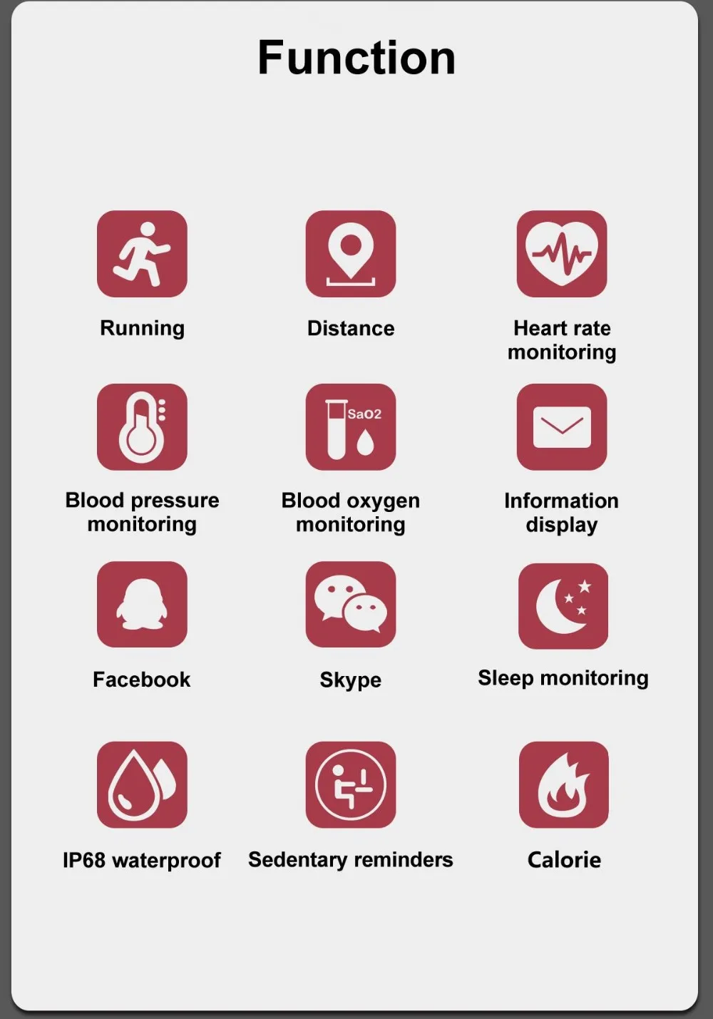 Torntisc W3 Fitness Bracelet Color-screen IP68 Waterproof blood pressure Oxygen Monitor sport Heart Rate Smart band pk mi band 3 (3)