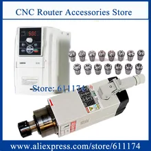 GDZ93* 82-2,2 с воздушным охлаждением двигателя шпинделя 2.2Kw ER25 4 керамический подшипник 18000 оборотов в минуту, электродвигатель привода шпинделя и 2.2kw VFD инвертор ER25 собрать