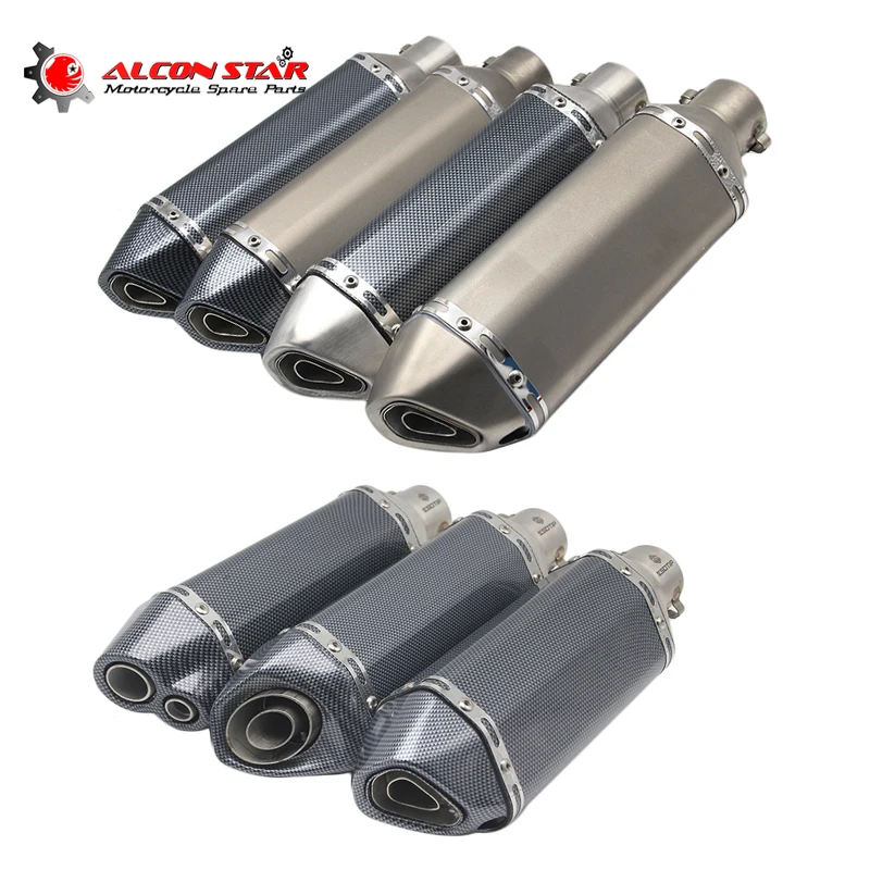 

Alconstar- 51mm Modified Motorcycle Akrapovic Yoshimura Exhaust Muffler Pipe with DB Killer TMAX 530 CB Hornet CB125R CBX 250