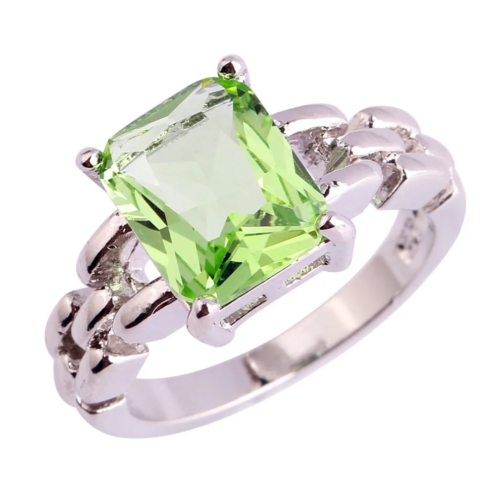 Lingmei$0,99 большая акция зеленое фиолетовое AAA CZ Серебряное кольцо Размер 6 7 8 9 10 11 женские шикарные популярные вечерние ювелирные изделия