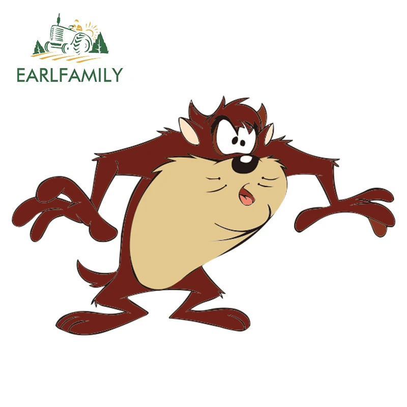 

EARLFAMILY 13cm X 8.1cm Surprised Tasmanian Devil Decal Cartoon Car Sticker Motorcycle Decor Graphics Waterproof Car Styling
