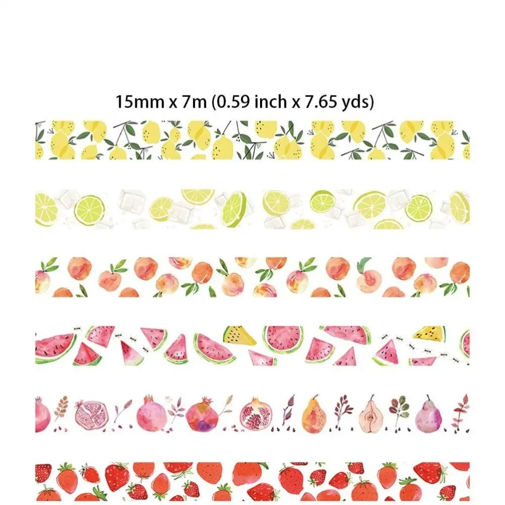 Свежие фрукты тема маскировки васи лента 15 мм x 7 м декоративная клейкая лента Decora Diy Скрапбукинг наклейка этикетка канцелярские товары
