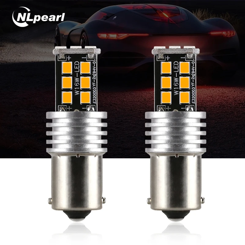 

NLpearl 2x Signal Lamp Ba15s P21W Led Turn Signal Light Bulb 1156 Led Bau15s PY21W R5W 2835SMD Led Lamp for Auto Reverse Light