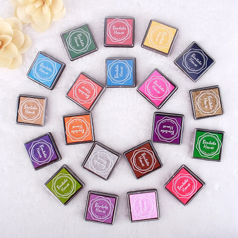 New 20 Random Colors Multi Color Ink Pads Children Fingerprint Picture