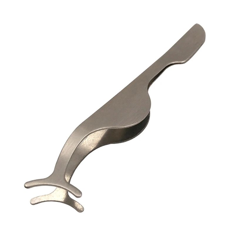 

Stainless steel tweezers false eyelashes tweezers false mascara smudge aids extend multi-function makeup clips curved tweezers