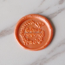 Пользовательские парные названия венок сердце воск печать, свадебная печать подарок, пригласительные печати, Скрапбукинг штамп