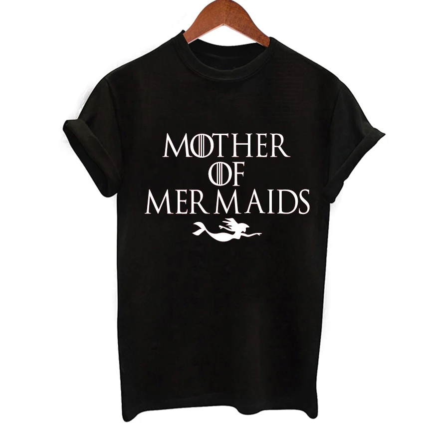 New Summer T Shirt Women 2018 Short Sleeve Black Tee Female Casual Mermaid Print Fashion T-shirts Women's Tops Femme | Женская