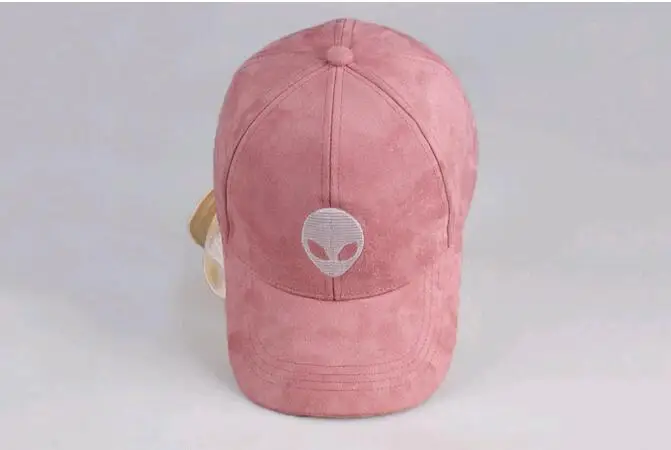 Высококачественная бейсбольная кепка alien для мужчин и женщин, фанаты UFO, черная, розовая замшевая бейсболка, кепка для мальчиков и девочек, Кепка в стиле хип-хоп