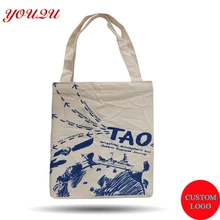 Хлопковая рекламная сумка на заказ, пляжные сумки, женская сумка-тоут с принтом логотипа