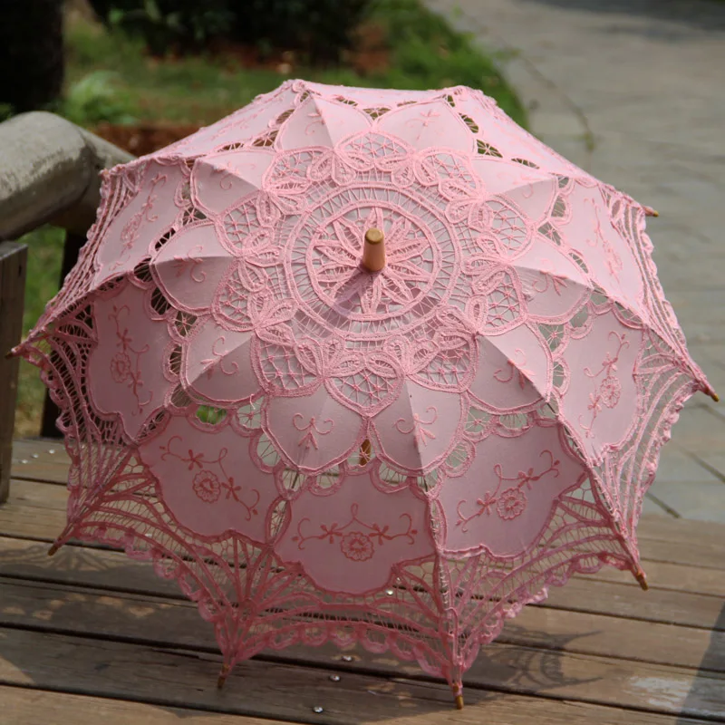 Anniversary Celebration Party Decoration Lace Umbrella Princess Parasol Umbrella Multicolor Dancing Magic Props
