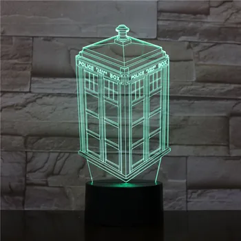 

Led Night Light Call Box Nightlight Childrens Kids Baby Gift Telephone Booth Decorative Lamp Novelty Lighting Police Box 3d Lamp