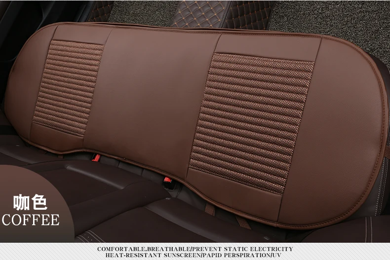 3D кожаный льняной чехол для сиденья автомобиля Подушка передний задний протектор для VolksWagen Passat Toyota Honda Ford Chevrolet Mazda peugeot KIA