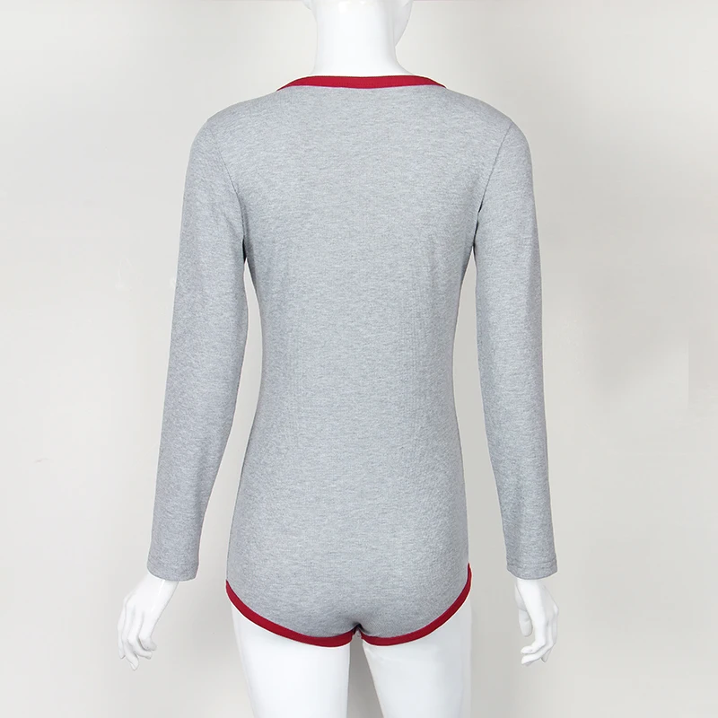 المرأة السروال القصير 2019 جديد مثير ارتداءها سيدة V الرقبة طويلة الأكمام ثوب بودي كون ضئيلة زر قصيرة فام الجسم القطن رومبير PL0598M