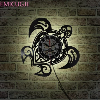 

Classic Wall Clocks Quartz Mechanism Black Turtle Vinyl Record Vinyl Record Design Wall Clock