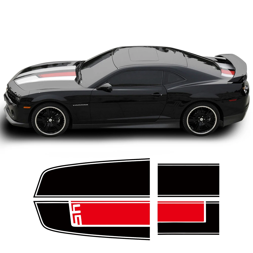 Black&Red Metal RS Logo Car Emblem Racing Sport Badge Sticker Decal for Chevrolet Camaro