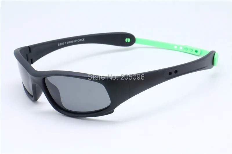 S8110P Детские поляризованные UV400 объектив momery TR90 гибкие с складной пропуск прикрепляемые очки ремешок спортивные солнцезащитные очки