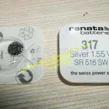 RE NATA Серебряная оксидная кнопка батареи SR516SW 317 5,8*1,6 мм 10,5 мАч 1,55 в