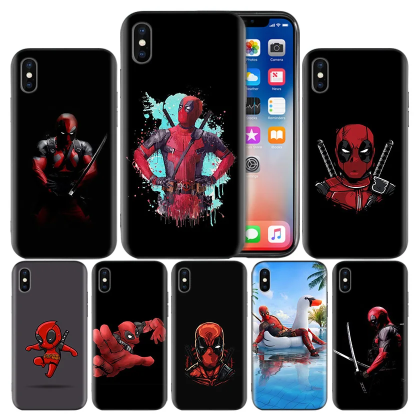 

The Avengers Marvel Deadpool Frosted Fundas Back Case For Apple iPhone 7 8 6 6S Plus X XS MAX XR 5 5S 5C SE 10 Ten Cover