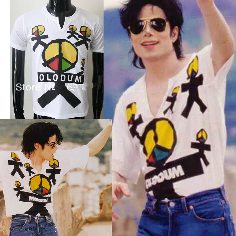 Редкая мода MJ Бразильская Ретро антивора Майкла Джексона OLODUM хлопковая Футболка