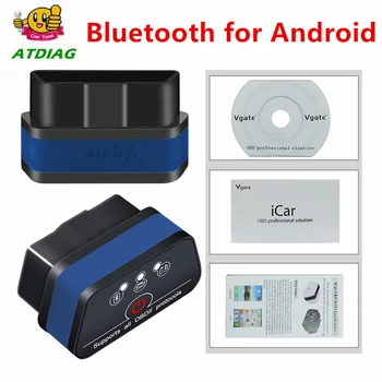 

iCar2 Vgate Bluetooth ELM327 V2.1 Code Reader OBD2 Scanner elm 327 icar 2 Diagnostic Tool Android/PC Torque for OBDII Vehicles