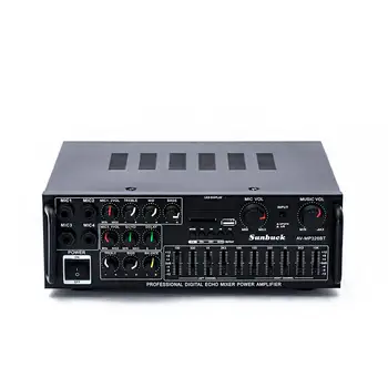 

110V 220V 12V 2.1 channel 200W high power Bluetooth FM USB MP3 Karaoke amplifier 10 segment equalizer family car audio amplifier