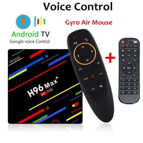 H96-MAX-Plus-smart-4K-Android-8-1-4GB-32GB-64GB-RK3328-Quad-core-wifi-TV-Box Голосовое управление USB 3,0 2,4G/5G WiFi HDMI медиа - Цвет: 4G 64G Voice version