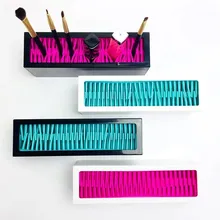 1Pcs Silicone Makeup Brush Holder Profesional Stand Make Up Brushes Eyeshadow Stamp Powder Brush Cosmetic Drying Rack Shelf Tool new acrylic board makeup brushes holder organizer drying rack shelf cosmetic tool multifunction brushes storage stand display