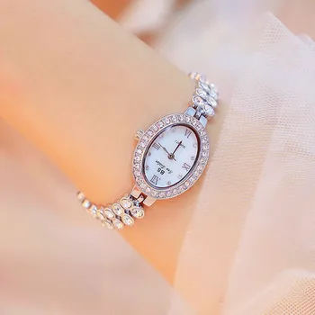 

New Hot Sale Watch High-end Chain Roman Digital Rhinestone Dial Oval Women's Watch Fashion & Casual Chronograph Bracelet Clasp