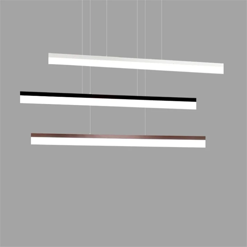 Скандинавские современные подвесные светильники, светодиодный минималистичный светильник для гостиной, длинная полоса для ресторана, офиса, Подвесная лампа для столовой