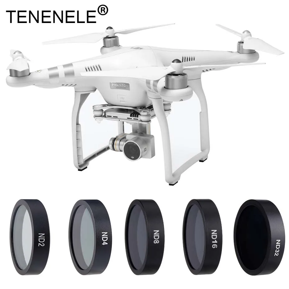 TENENELE Phantom 3 Drone Filter ND 2 4 8 16 32 Came Filters Set For DJI Phantom 3 4K Advanced Standard SE Pro Drones Accessories