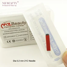 21 Шпилька U curve blade Microblading иглы лезвие микролезвие для татуировок иглы для ручки лезвие диаметр 0,2 мм 50 шт