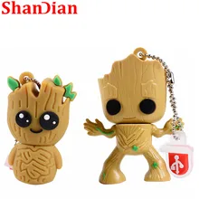 Милый мультфильм Грут usb флэш-диск милый супер heros memory stick Pen drive 4 ГБ 8 ГБ 16 ГБ 32 ГБ 64 ГБ 128 ГБ креативный pendriv