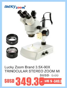 1 Set Luckyzoom Brand Professional 7X~45X Trinocular Stereo Zoom Vertical Zoom Microscope Free Shipping