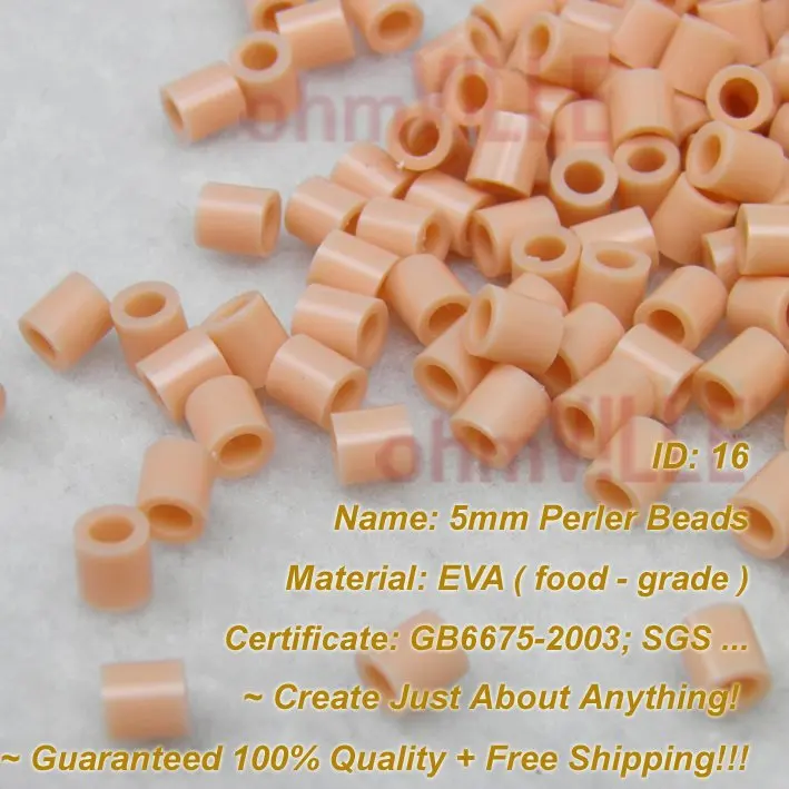 5 мм перлер бусины(розовый-Id: 16) Хама бусины, плавленые бусины~ создать только что~ Гарантированное качество