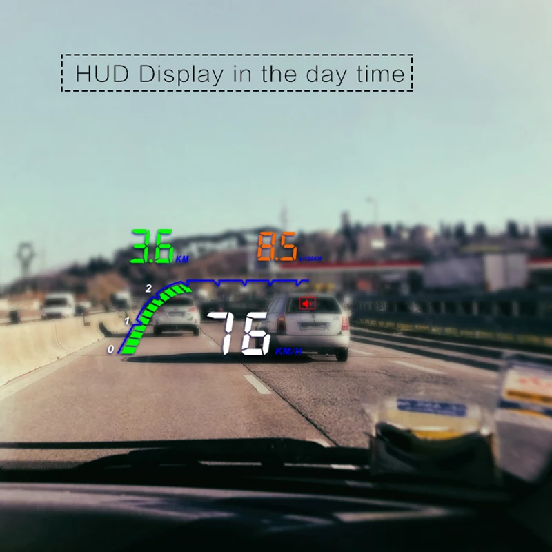 4 ''HUD Дисплей T100 Автомобильный дисплей OBD2 лобовое стекло проектор более скоростной автосигнализации об/мин Расход топлива диагностический инструмент