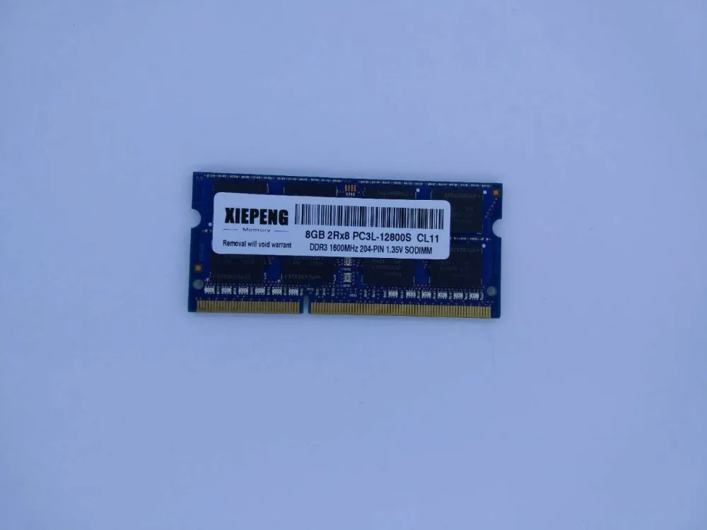 Оперативная память для ноутбука 8 ГБ 2Rx8 12800 1600 МГц DDR3L 4 Гб 2G pc3L 204 PIN SODIMM|Оперативная