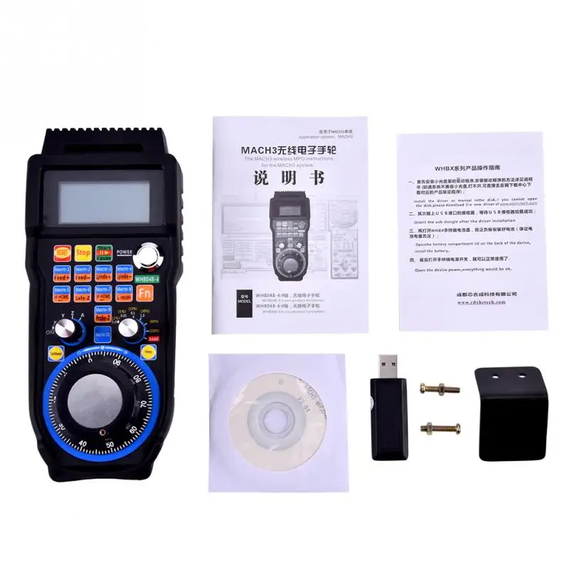 

Aluminum alloy CNC Handwheel Wireless Electronic Handwheel 4-Axes Controller Manual Pulse Generator MPG for CNC MACH3