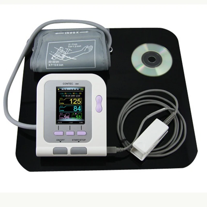 

CONTEC 08A + Oximeter probe Digital Automatic NIBP Monitor Sphygmomanometer Free Shipping