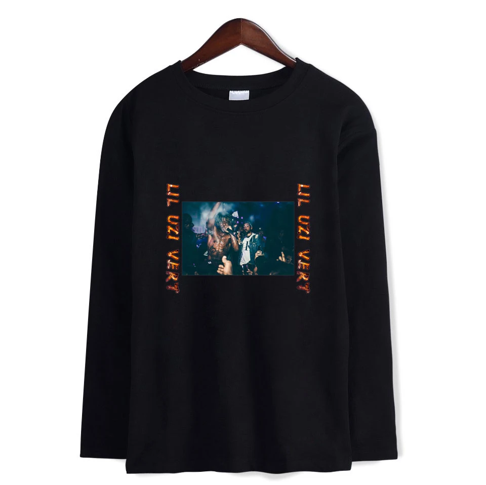 Футболки LIL UZI VERT с принтом в стиле хип хоп длинным рукавом для мужчин и женщин
