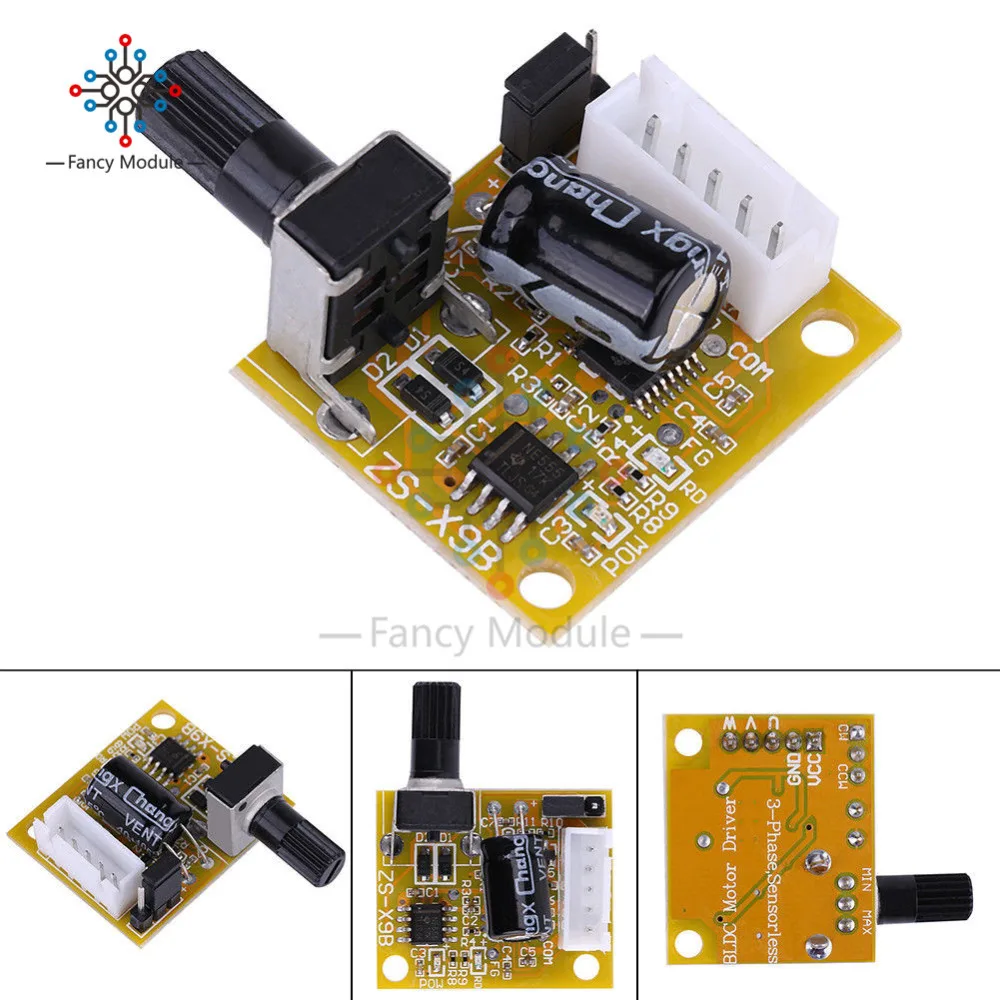 DC 5V-12V-15V 2A 15 Вт BLDC 3-фазный бесщеточный мотор Скорость контроллер постоянного тока мотор драйвер Бессенсорное плата Модуль гибкий кабель