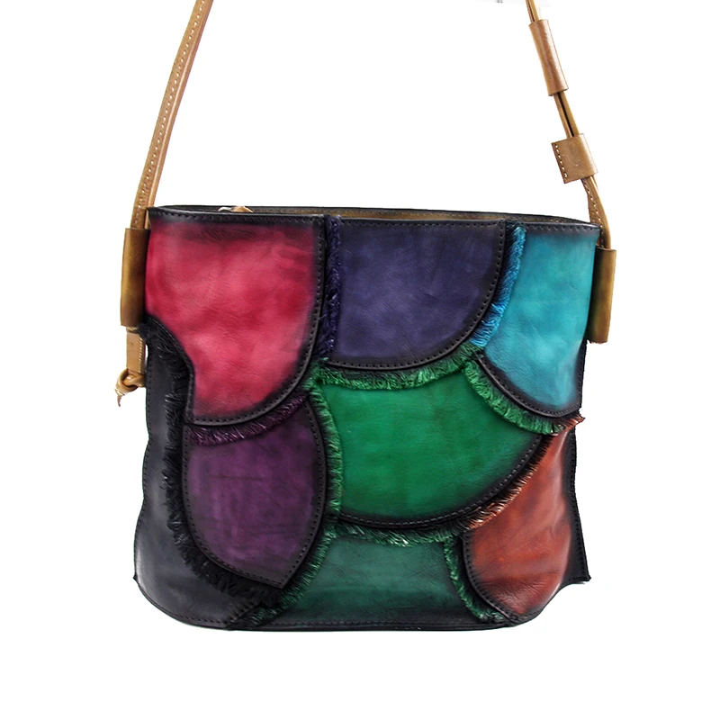 Женские сумки, Ретро стиль, натуральная кожа, на ремне, сумка на ремне, последняя ручная работа, Воловья кожа, Разноцветные сумки-мессенджеры, женская сумка через плечо