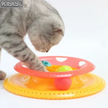 

panDaDa Plastic Cat For Food Toys Cat Disc Play Products Intelligence Balls JP Tools With Plate Interact