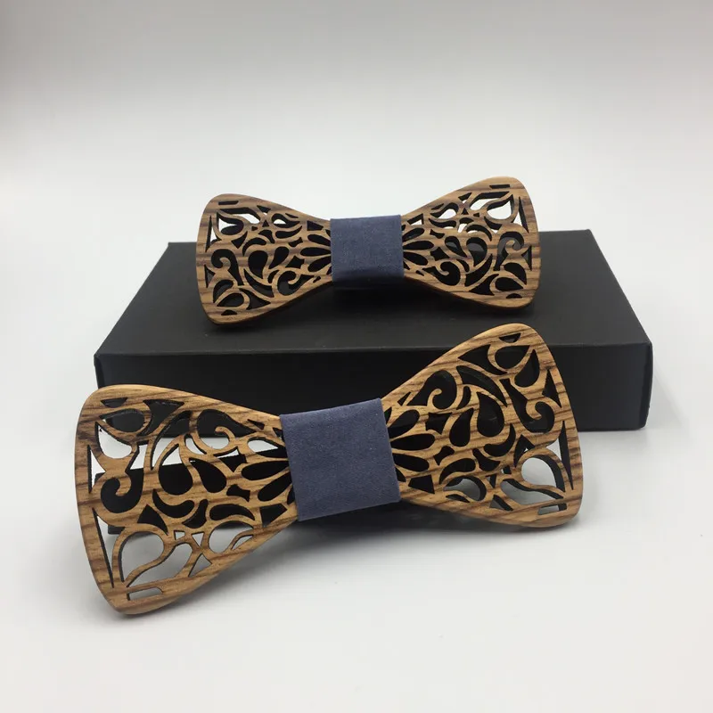 

Children's Day Gift Wood Bow Tie Men And Kids Bowtie Zebra Hollow Wood Creative Bow Ties Free Shipping